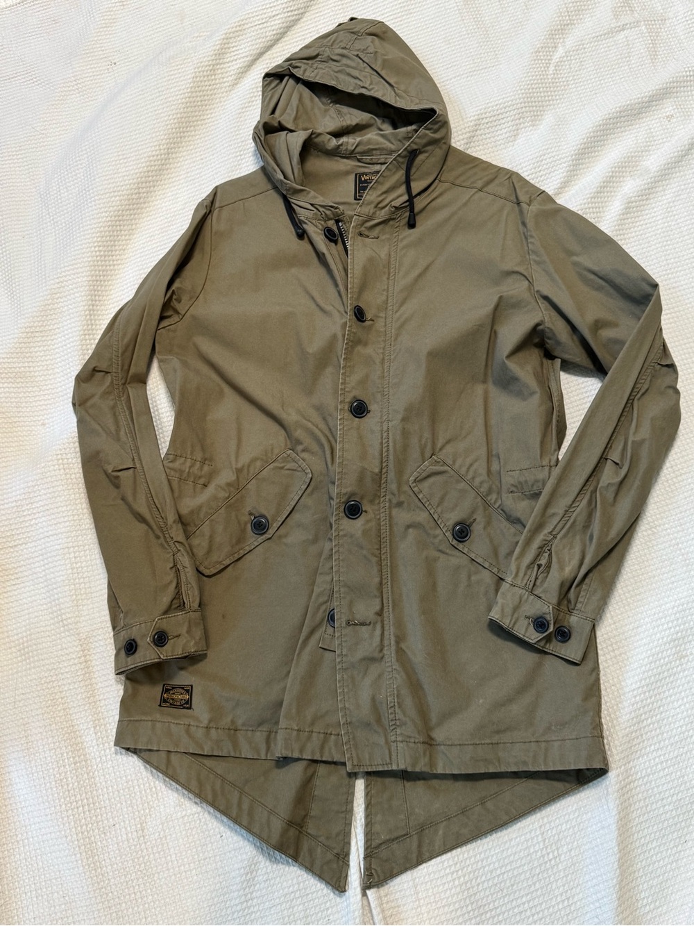 Vintage Jack & Jones Men's Hooded Field Jacket - Olive